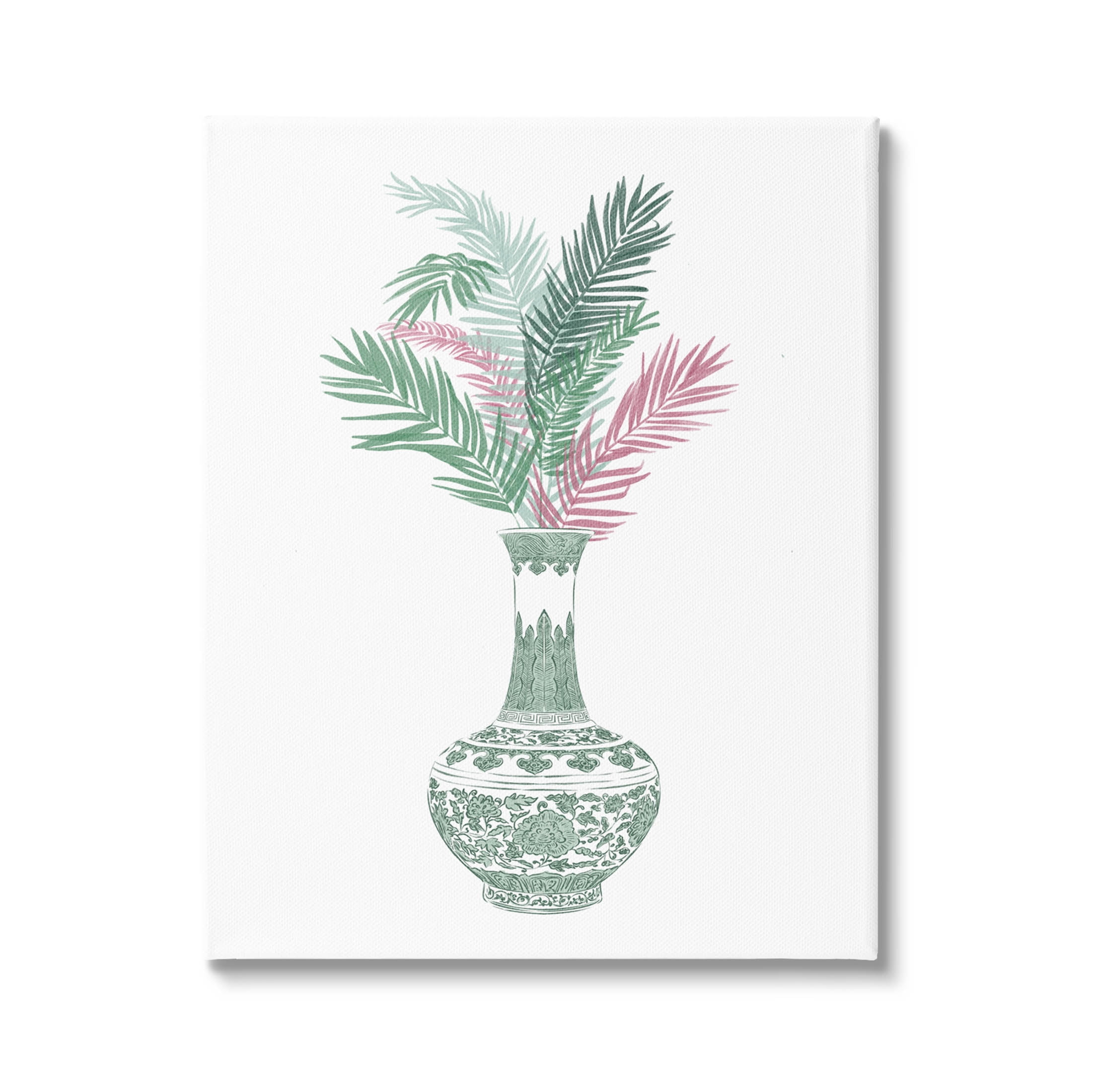 Stupell Industries Botanical Ornate Pattern Vase Graphic Art Gallery Wrapped Canvas Print Wall Art, Design by Ziwei Li