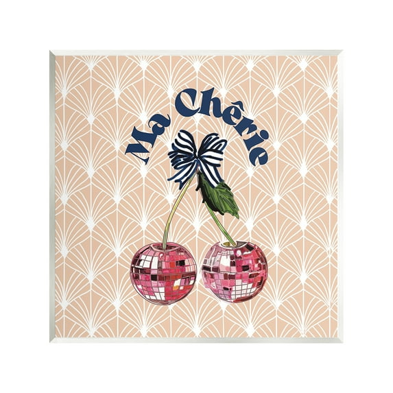 Stupell Industries Botanical Patterned Cherries Food & Beverage Painting Unframed Art Print Wall Art, 12 x 12