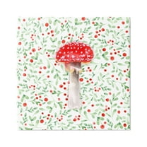 Stupell Industries Botanical Patterned Mushroom Botanical & Floral Painting Gallery Wrapped Canvas Art Print Wall Art, 17 x 17