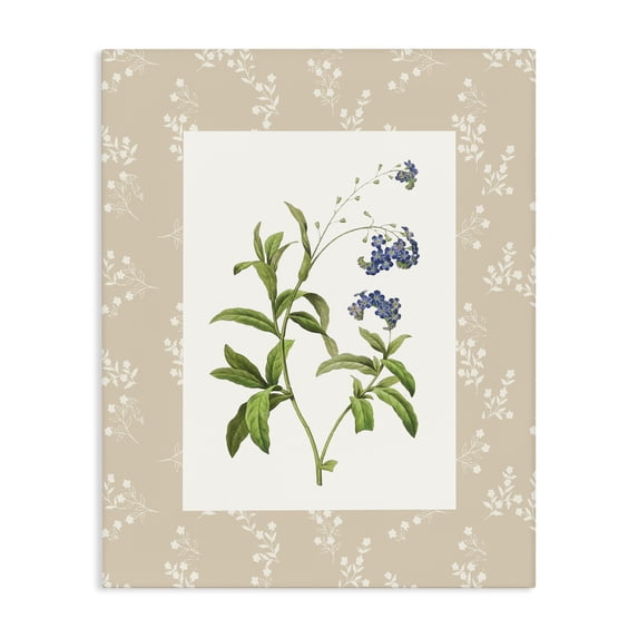 Stupell Industries Traditional Botanical Plate Design Canvas Art, 30 x 40, by Val Rhodes