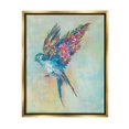 thumbnail image 1 of Stupell Industries Botanical Swallow Floral Blossom Wings Bird Painting Painting Metallic Gold Floating Framed Canvas Print Wall Art, Design by Lisa Morales, 1 of 9