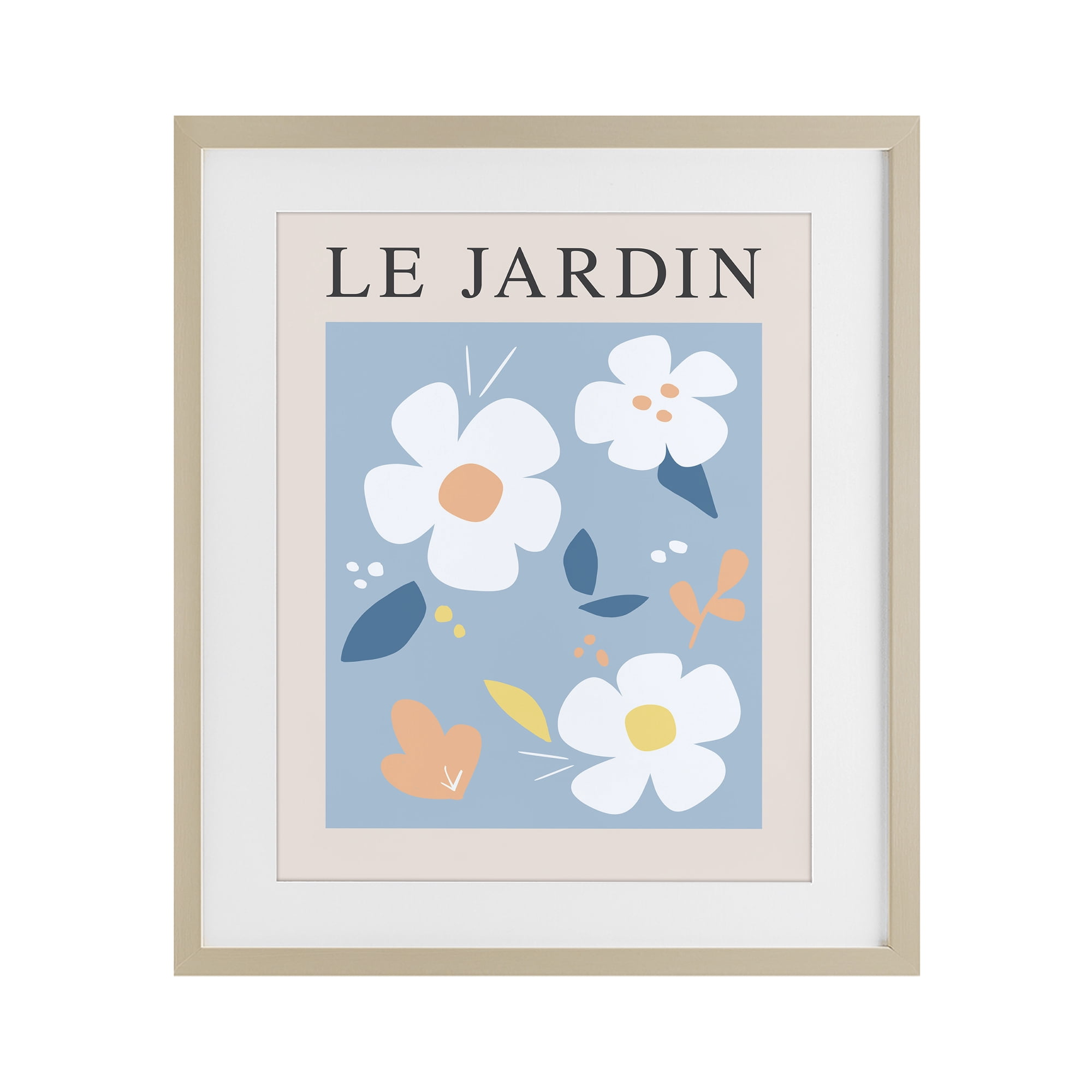 Stupell Industries Bouncing Floral Le Jardin Birch Framed Print Under Glass, design by Anna Quach