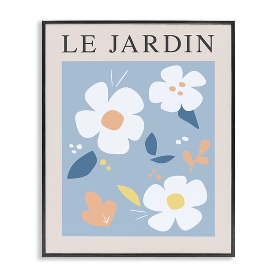 Stupell Industries Bohemian Bouncing Floral Le Jardin Black Framed Giclee Art, 24 x 30, by Anna Quach