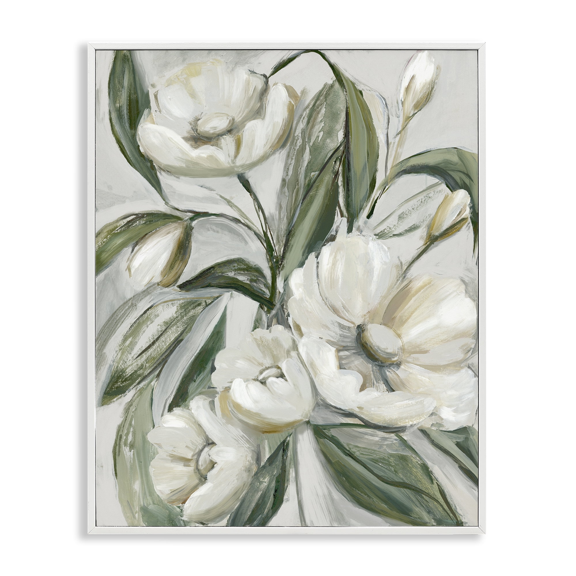 Stupell Industries Bountiful Apple Blossoms Plants & Flowers Painting White Framed Art Print Wall Art, 16 x 20