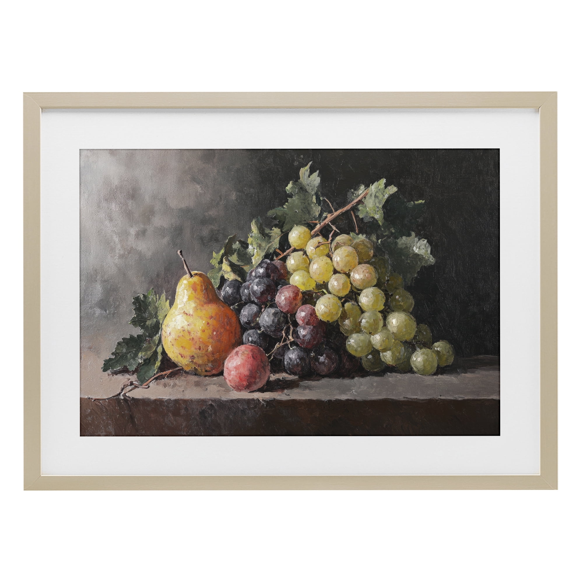 Stupell Industries Bountiful Fruit Classic Still Life Birch Framed Print Under Glass, design by Petal Prints Design