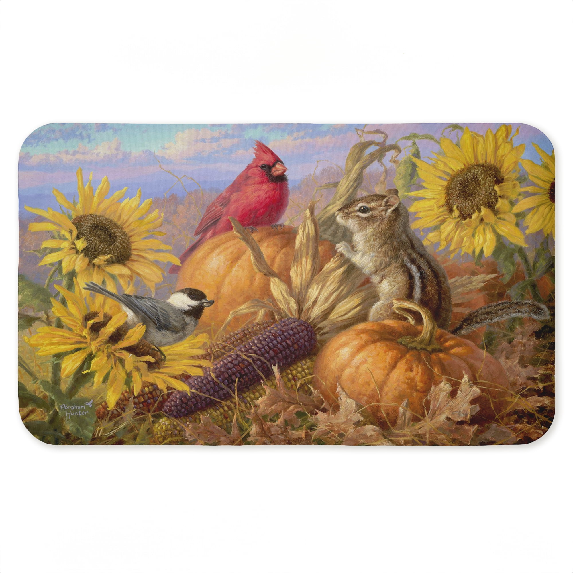 Stupell Industries Bountiful Harvest Happiness Printed Anti-Fatigue Floor Mat, design by Abraham Hunter