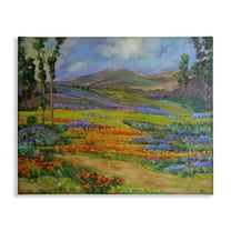 Stupell Industries Bountiful Meadow Landscape Landscape & Nature Painting Wrapped Canvas Art Print Wall Art, 20 x 16