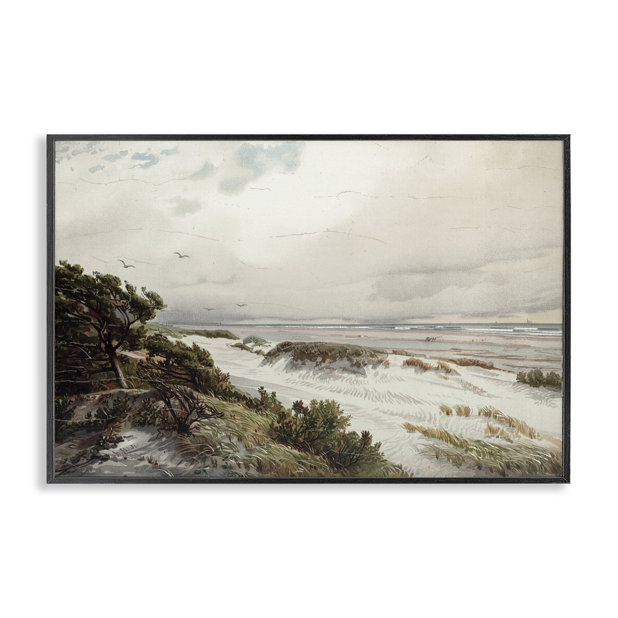Stupell Industries Bountiful Success Beach Black Framed Giclee Art, design by Lula Bijoux & co.