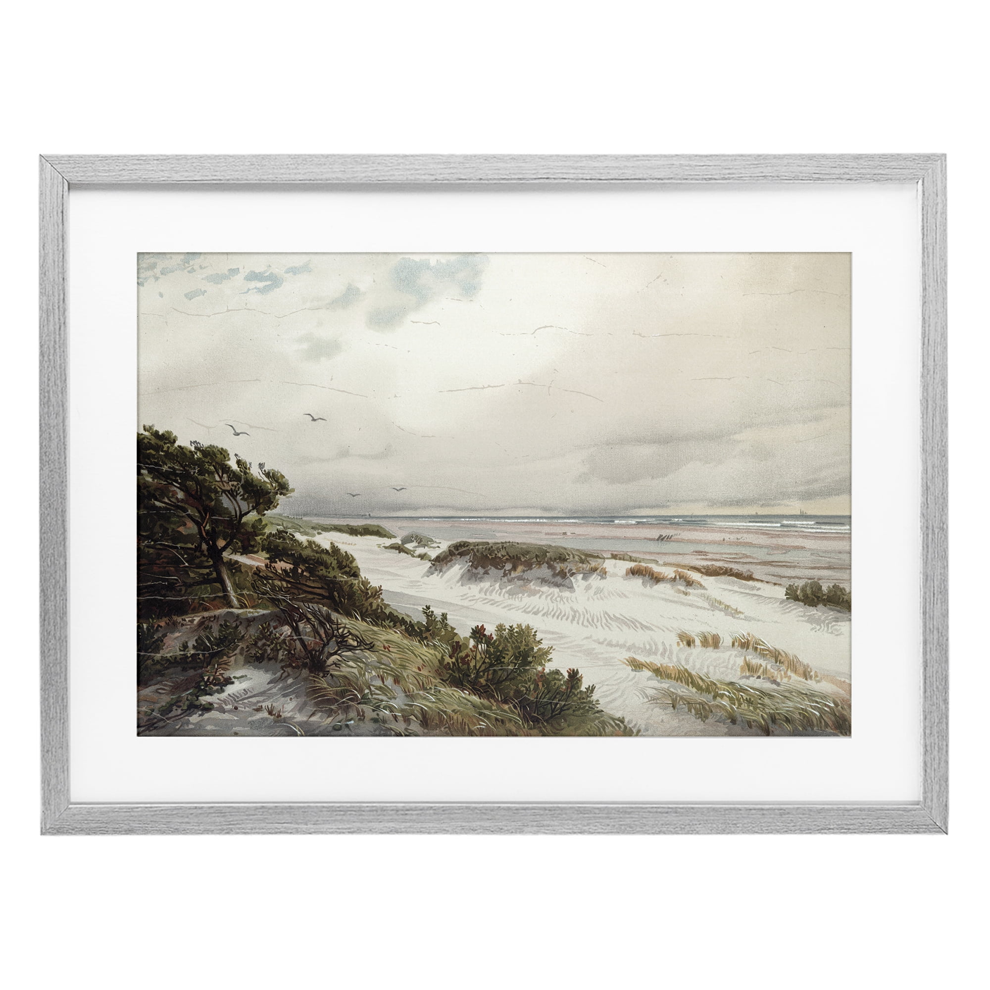 Stupell Industries Bountiful Success Beach Gray Framed Print Under Glass, design by Lula Bijoux & co.