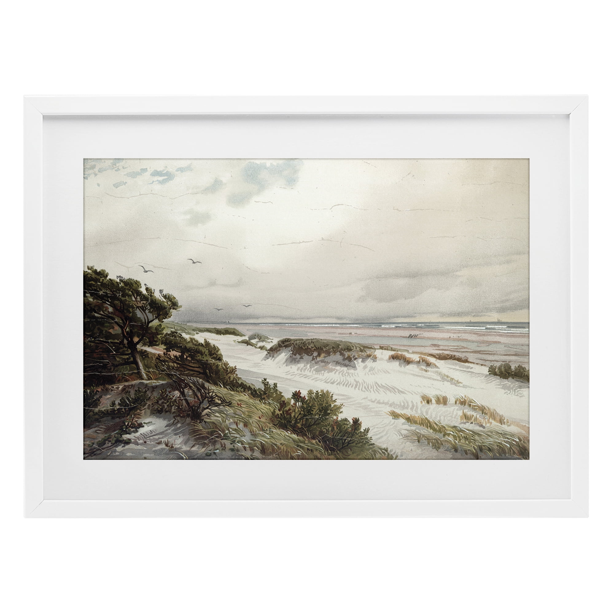 Stupell Industries Bountiful Success Beach White Framed Print Under Glass, design by Lula Bijoux & co.