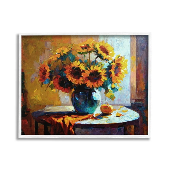 Stupell Industries Bouquet Still Life Painting Botanical & Floral Painting White Framed Art Print Wall Art, 30 x 24
