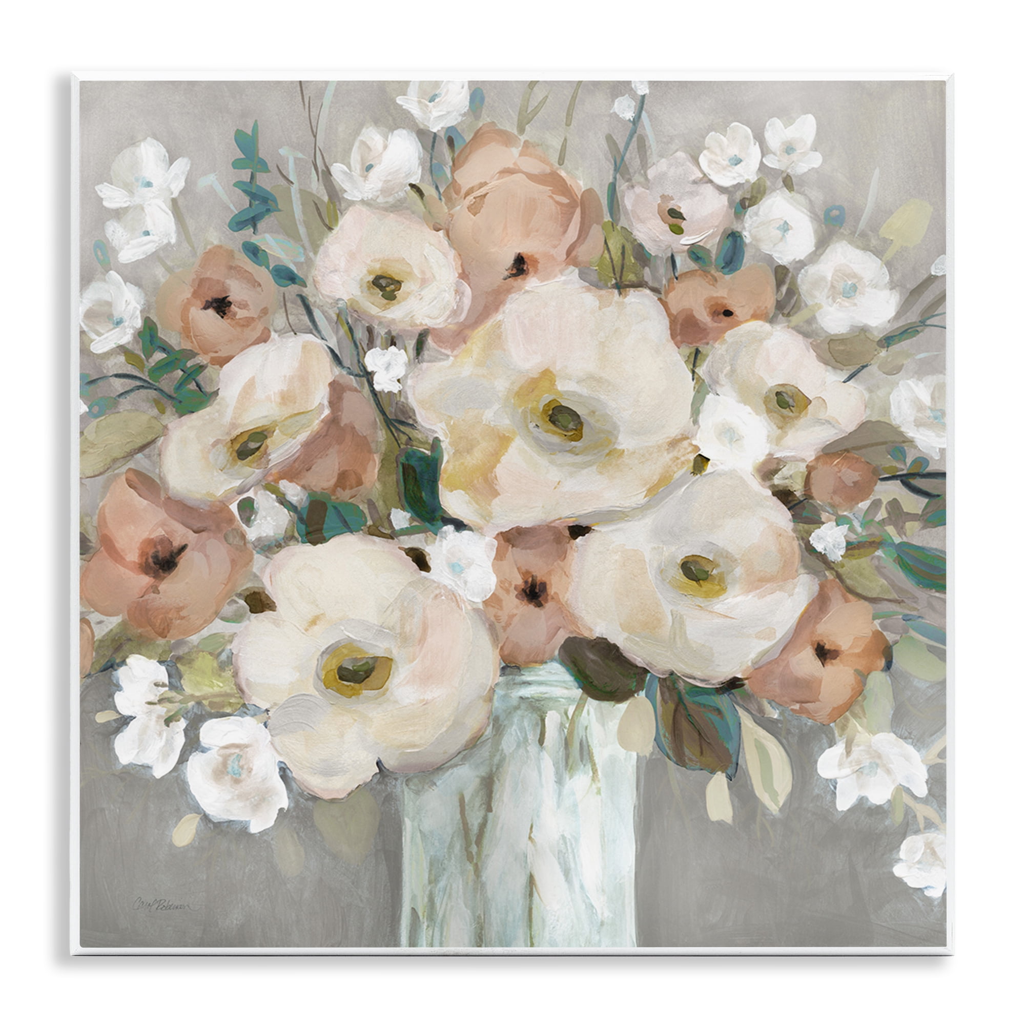 Stupell Industries Bouquet of Pastels Botanical & Floral Painting Unframed Art Print Wall Art, 12 x 12