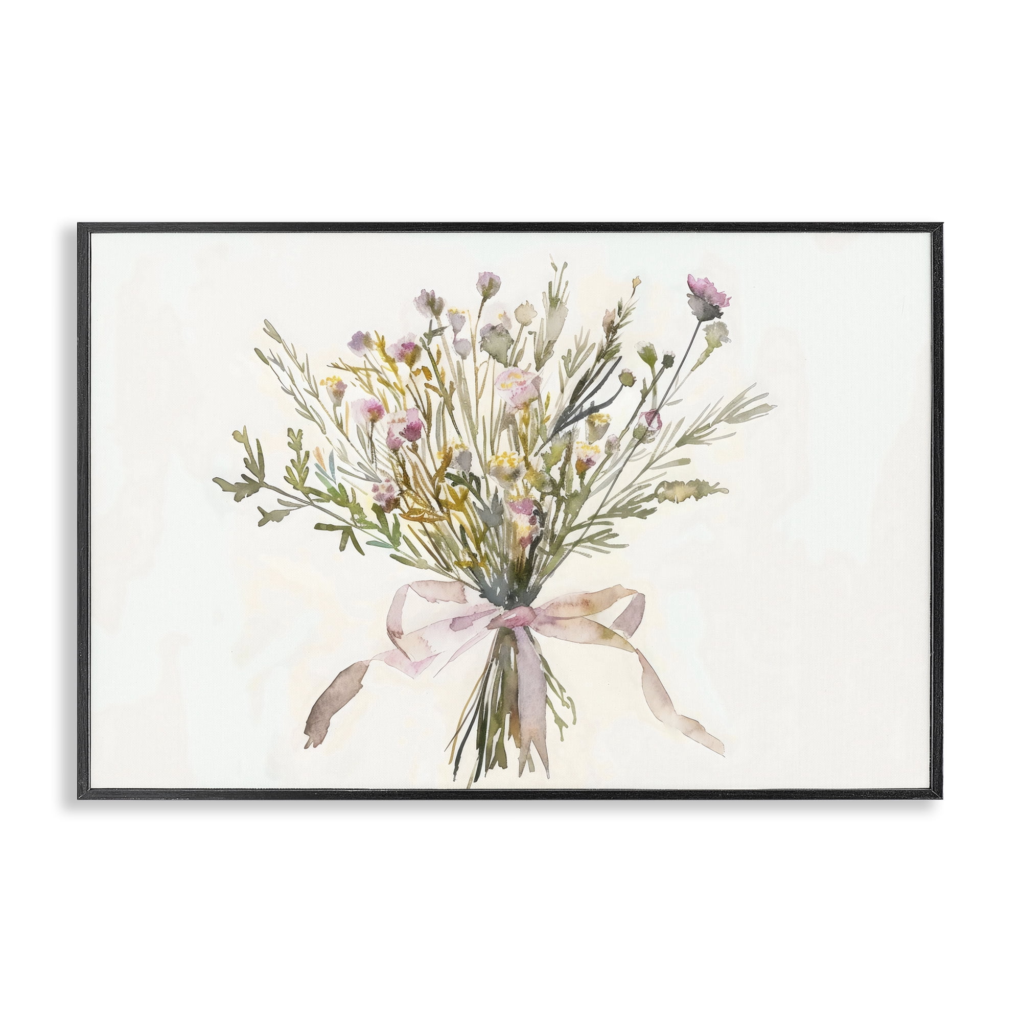 Stupell Industries Bouquet of Spring Wildflowers Black Framed Giclee Art, design by Creative Studio