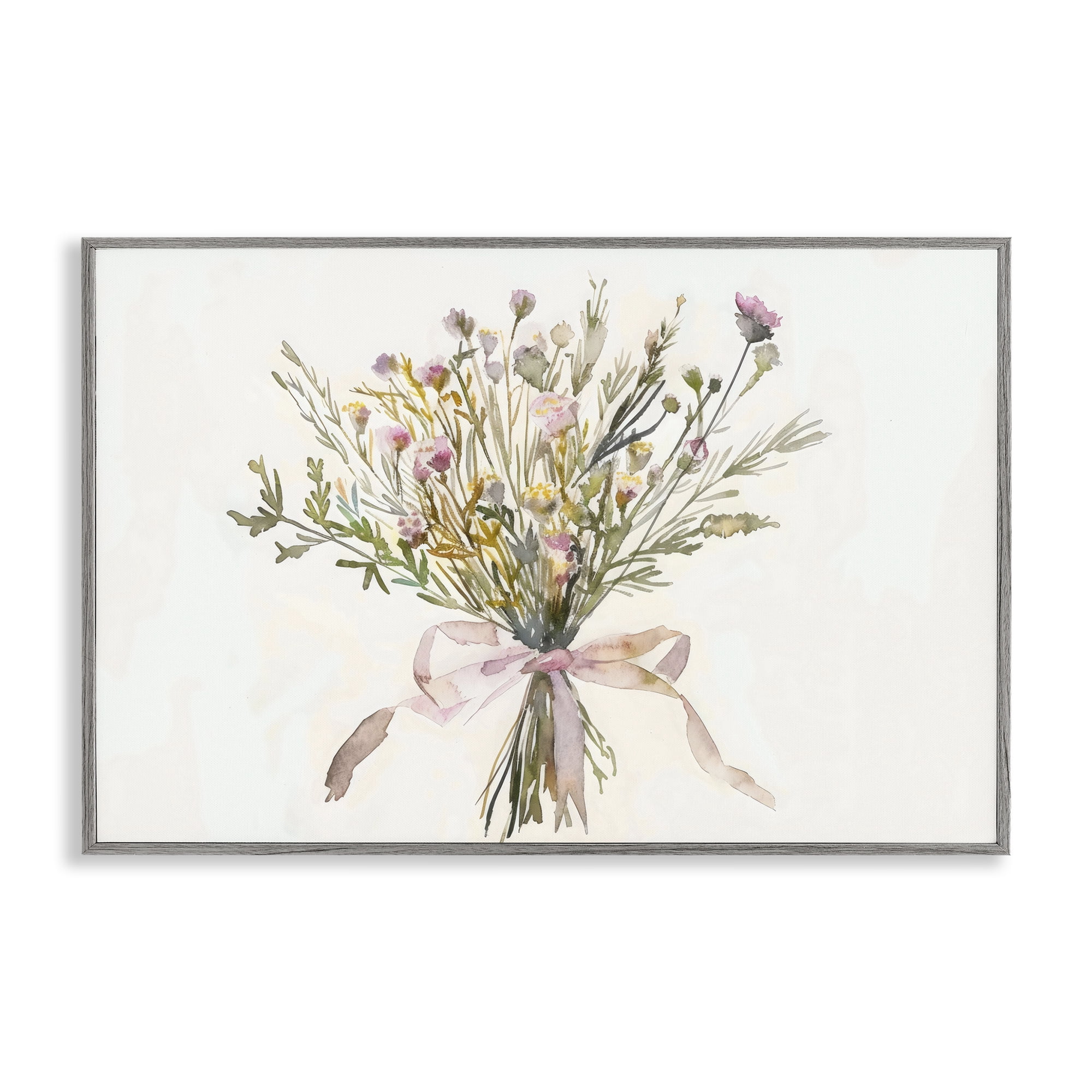 Stupell Industries Bouquet of Spring Wildflowers Gray Framed Giclee Art, design by Creative Studio
