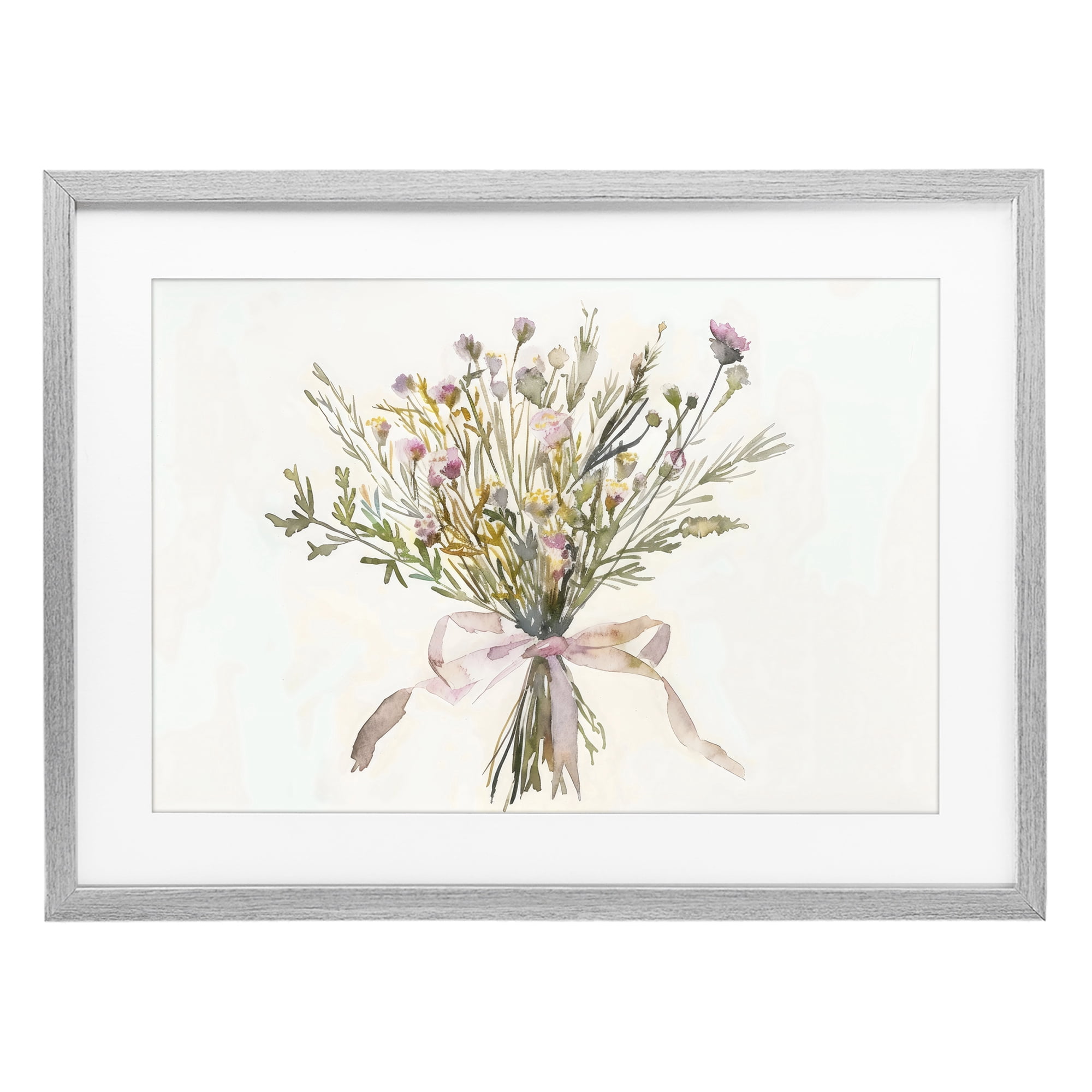 Stupell Industries Bouquet of Spring Wildflowers Gray Framed Print Under Glass, design by Creative Studio