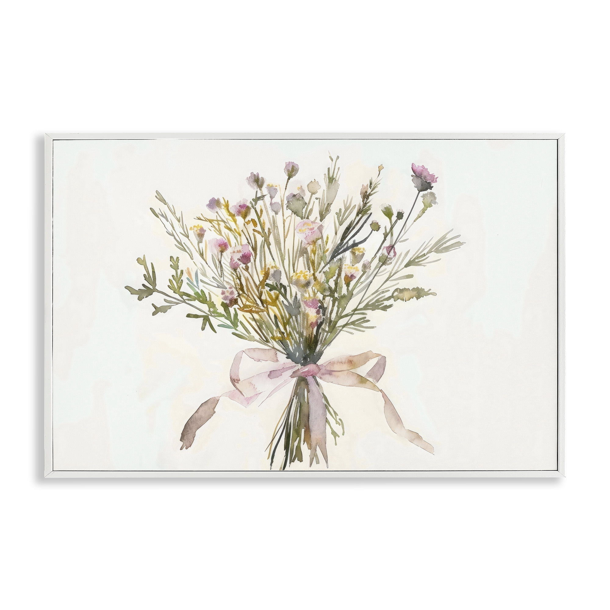 Stupell Industries Bouquet of Spring Wildflowers White Framed Giclee Art, design by Creative Studio