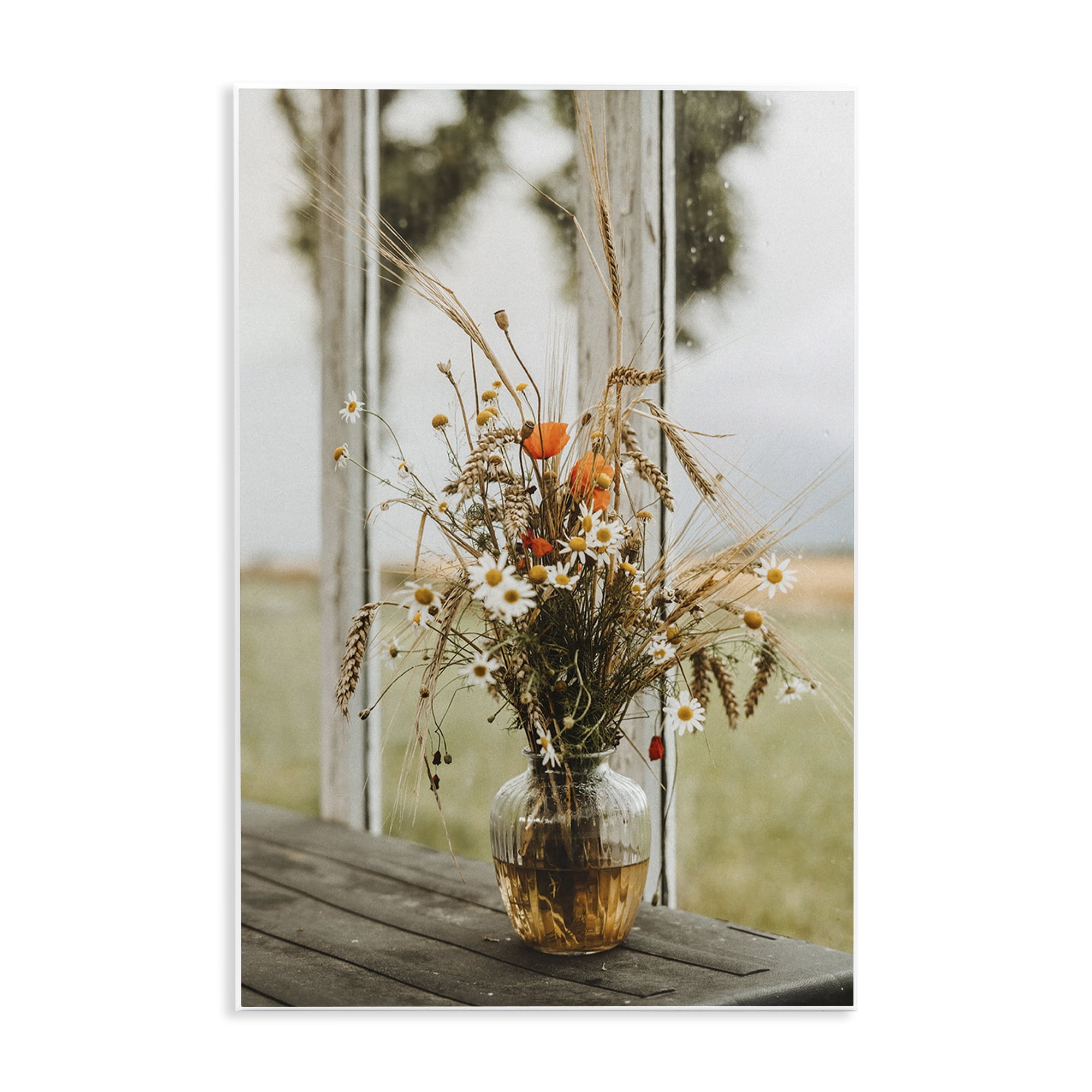 Stupell Industries Bouquet with Window View Plants & Flowers Photography Unframed Art Print Wall Art, 13 x 19