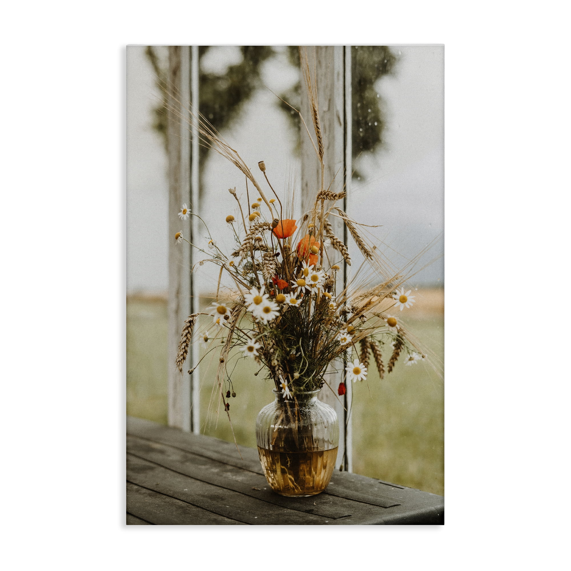 Stupell Industries Bouquet with Window View Plants & Flowers Photography Wrapped Canvas Art Print Wall Art, 20 x 30