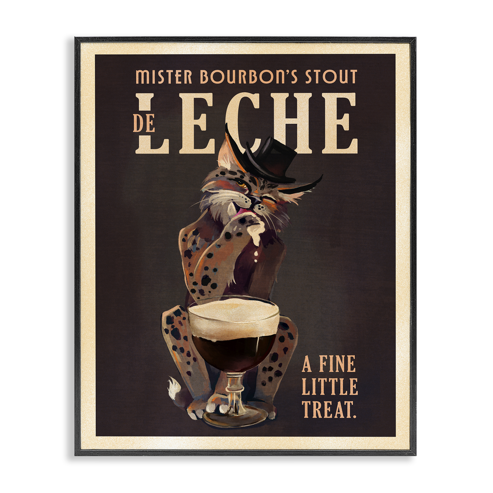 Stupell Industries Bourbon De Leche Stout Food & Beverage Painting Black Framed Art Print Wall Art, 11 x 14