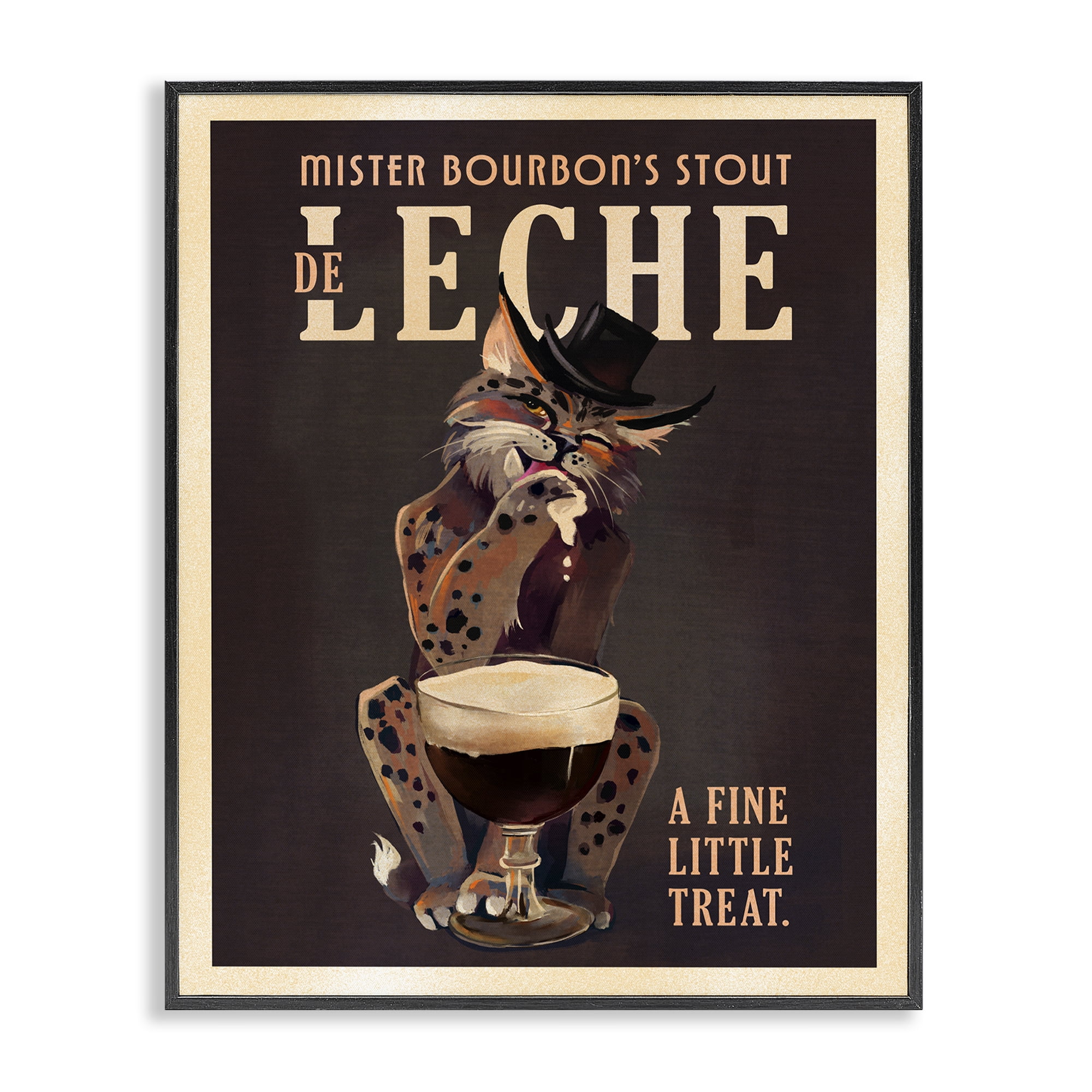 Stupell Industries Bourbon De Leche Stout Food & Beverage Painting Black Framed Art Print Wall Art, 16 x 20