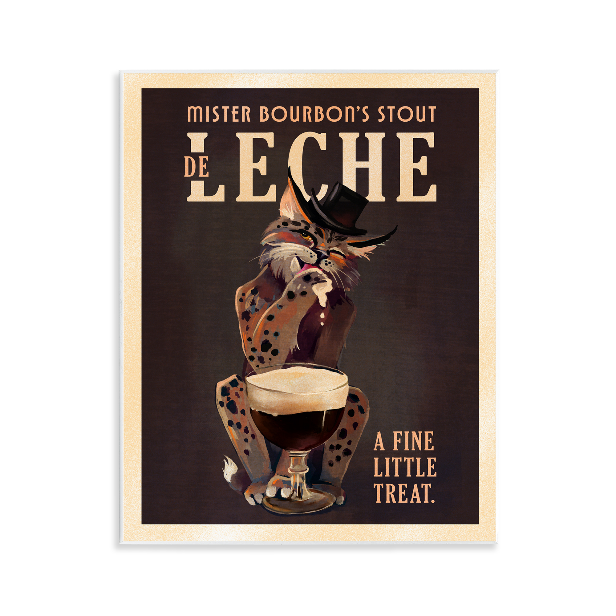Stupell Industries Bourbon De Leche Stout Food & Beverage Painting Unframed Art Print Wall Art, 11 x 14