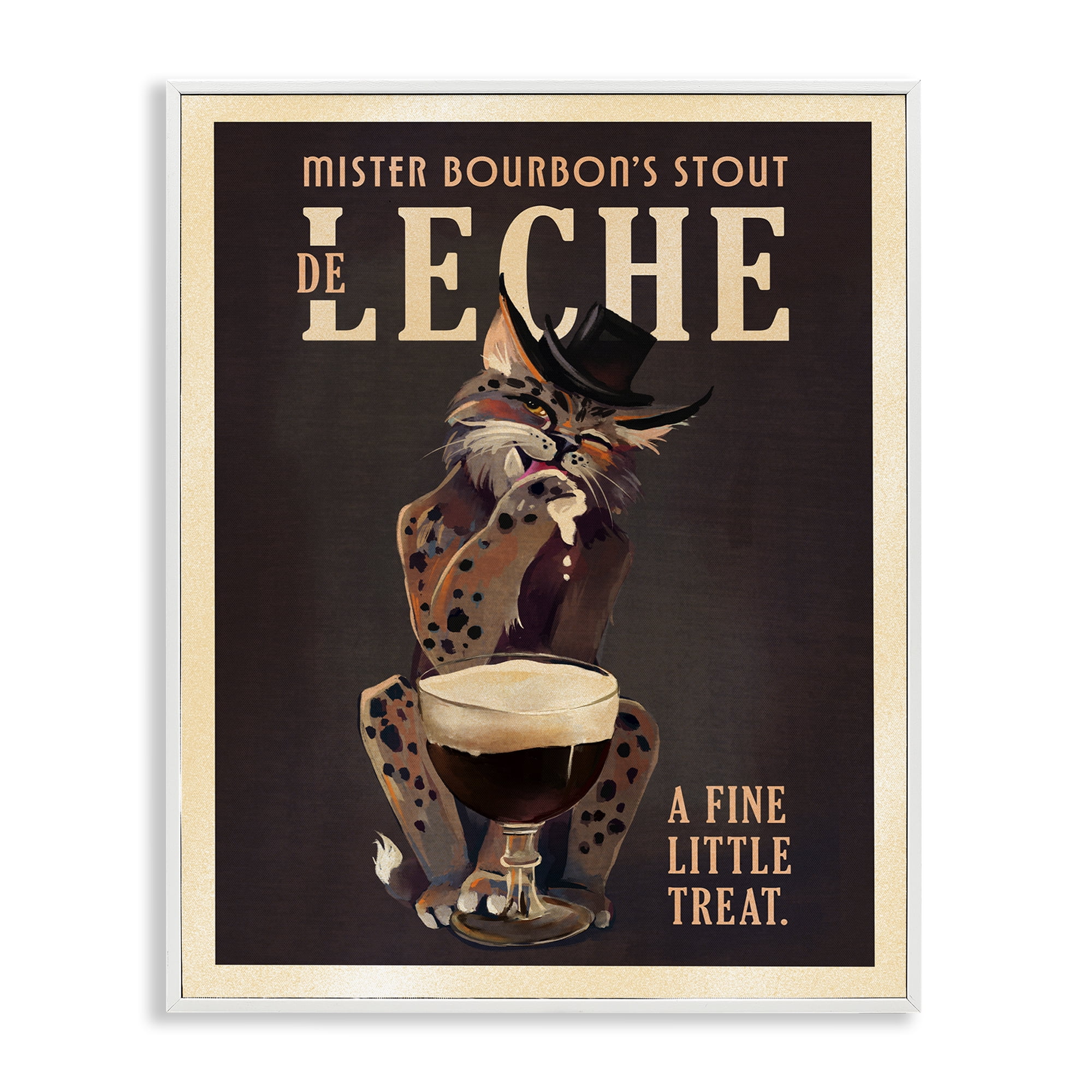 Stupell Industries Bourbon De Leche Stout Food & Beverage Painting White Framed Art Print Wall Art, 11 x 14