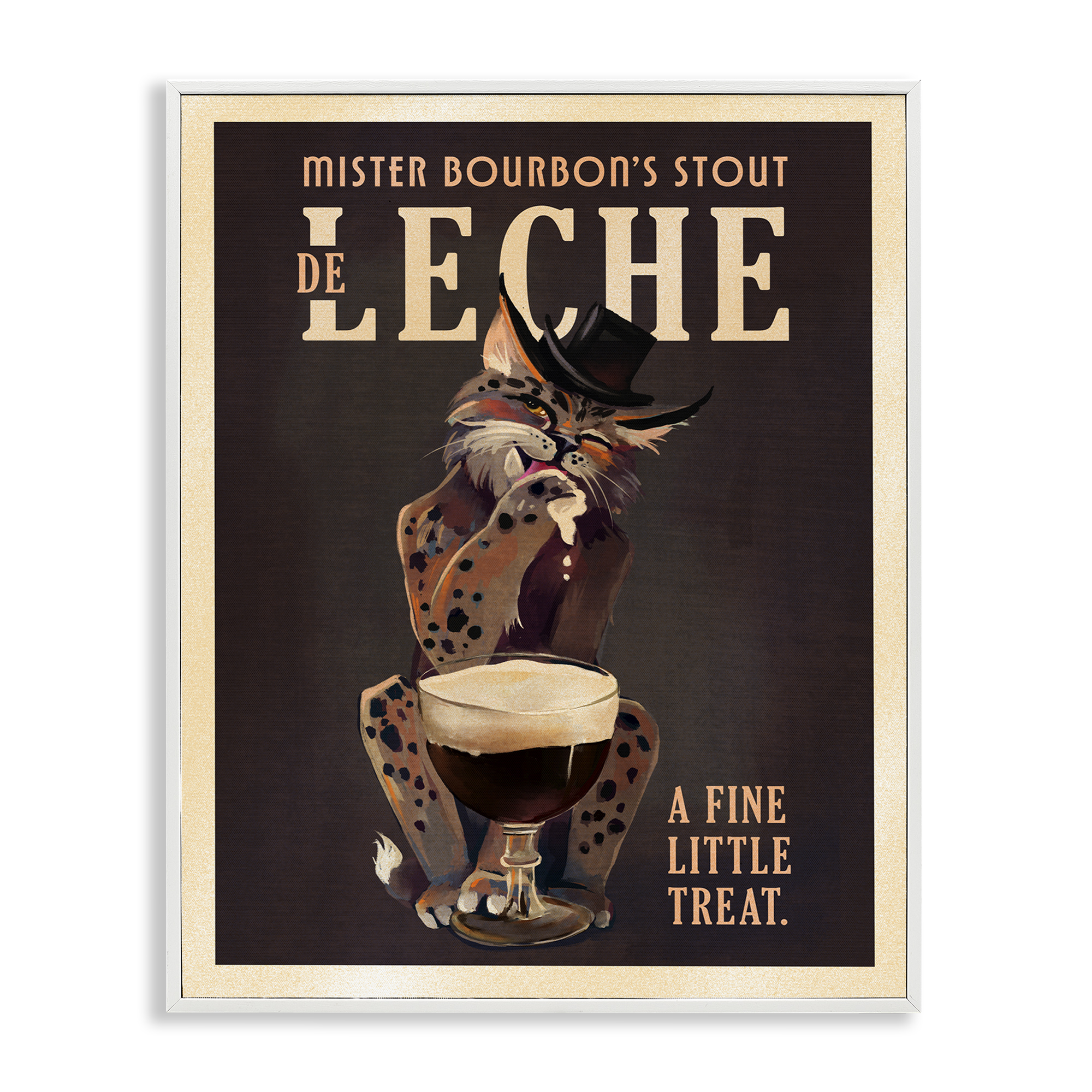 Stupell Industries Bourbon De Leche Stout Food & Beverage Painting White Framed Art Print Wall Art, 24 x 30