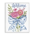 thumbnail image 1 of Stupell Industries Bohemian Bow & Flowers Welcome White Framed Giclee Art, 16 x 20, by Deb Strain, 1 of 8
