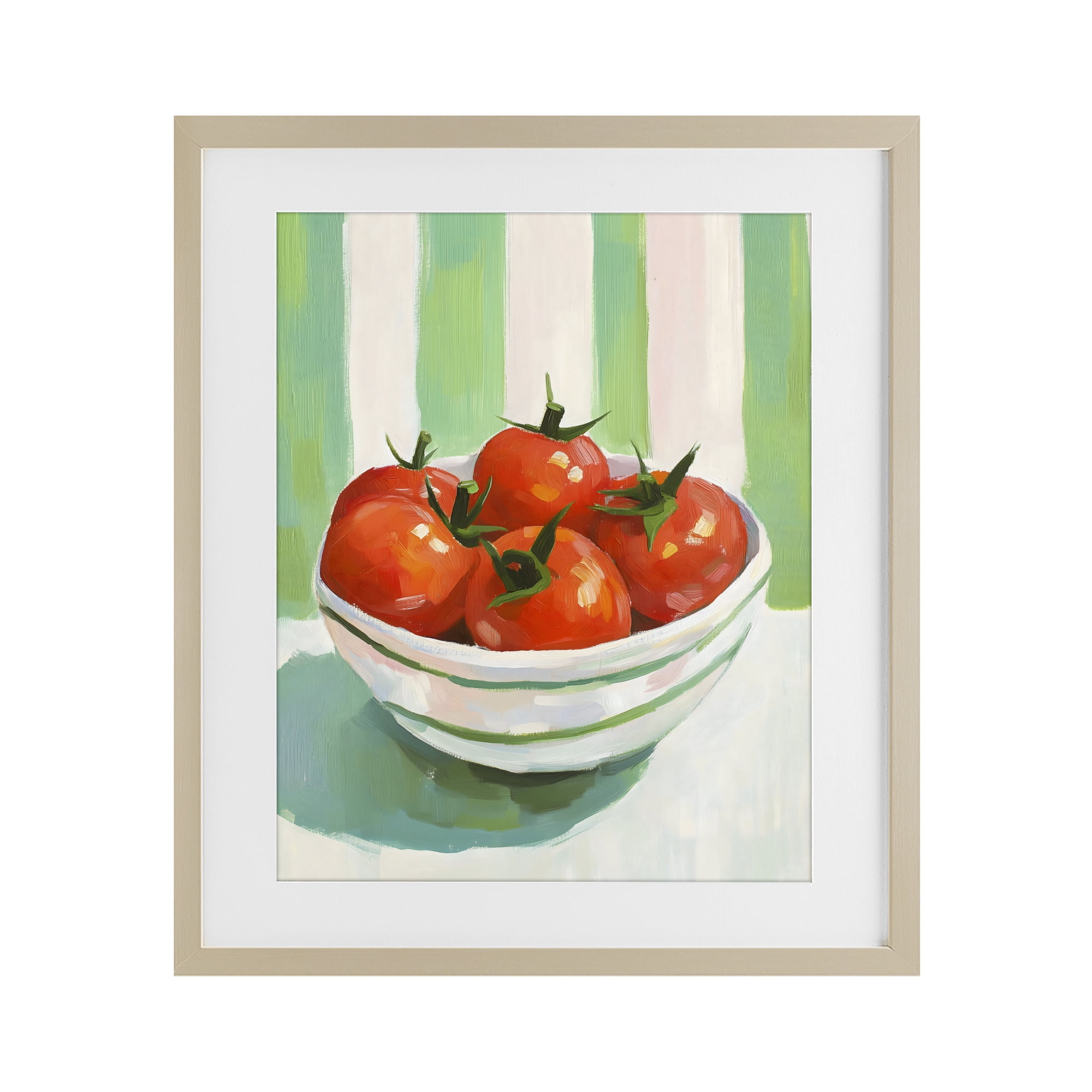 Stupell Industries Bowl of Fresh Tomatoes Birch Framed Print Under Glass, design by The Prints Vibe