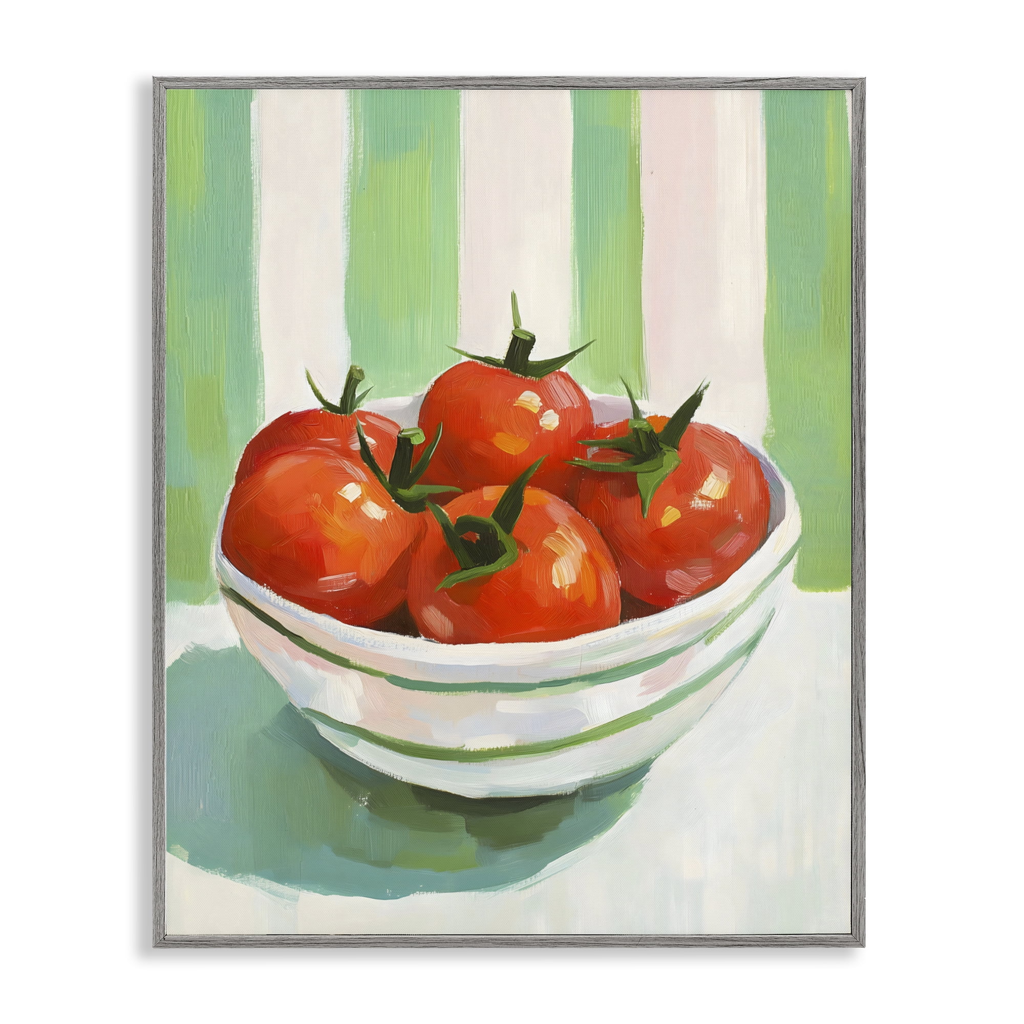 Stupell Industries Bowl of Fresh Tomatoes Gray Framed Giclee Art, design by The Prints Vibe