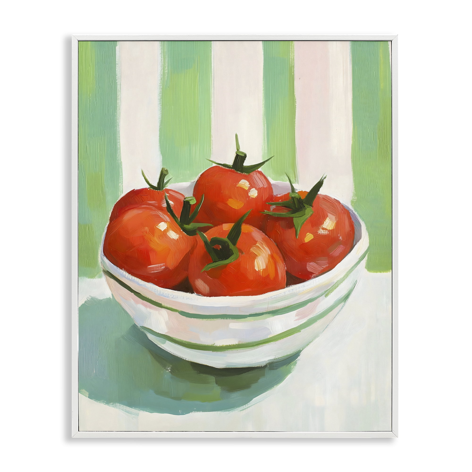 Stupell Industries Bowl of Fresh Tomatoes White Framed Giclee Art, design by The Prints Vibe
