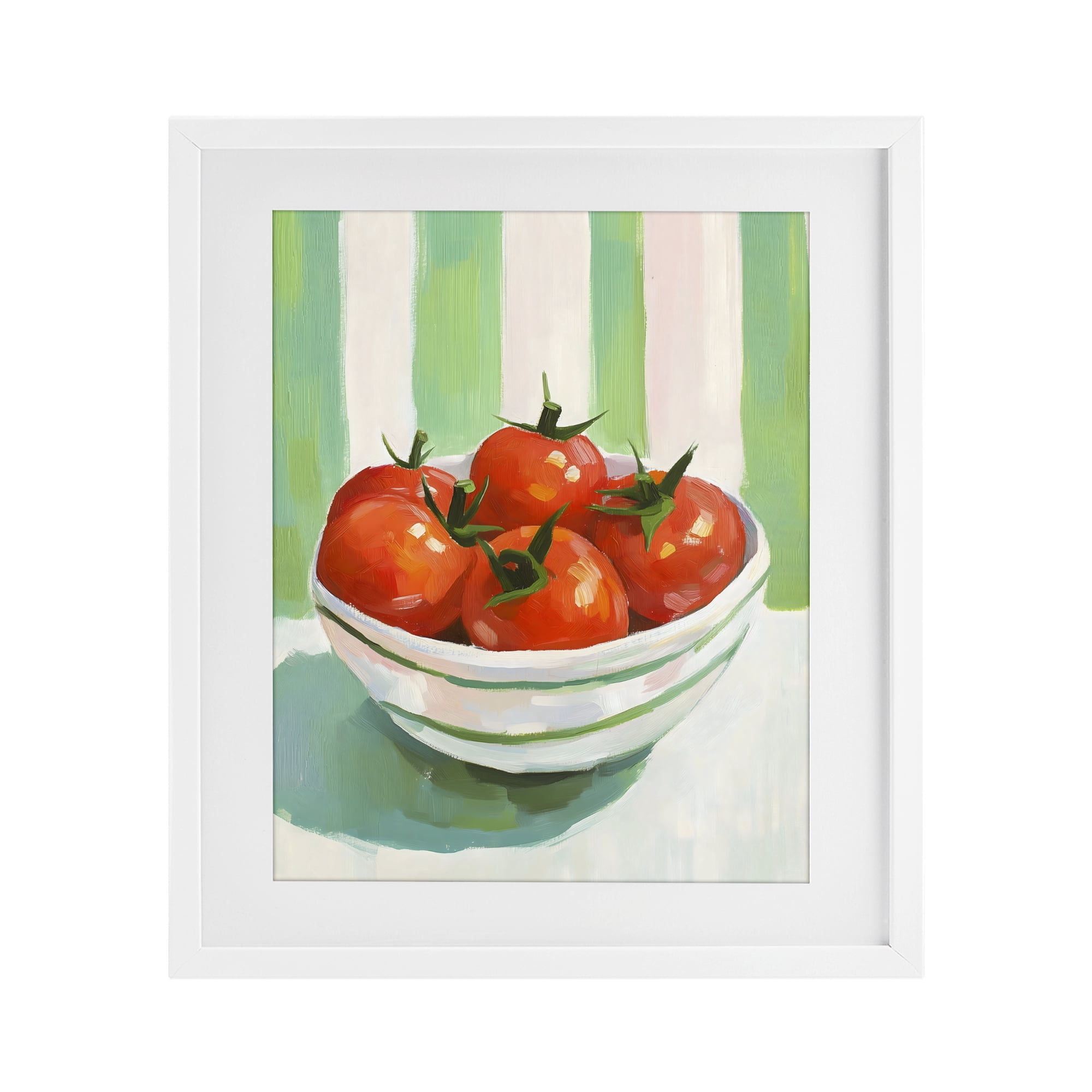Stupell Industries Bowl of Fresh Tomatoes White Framed Print Under Glass, design by The Prints Vibe