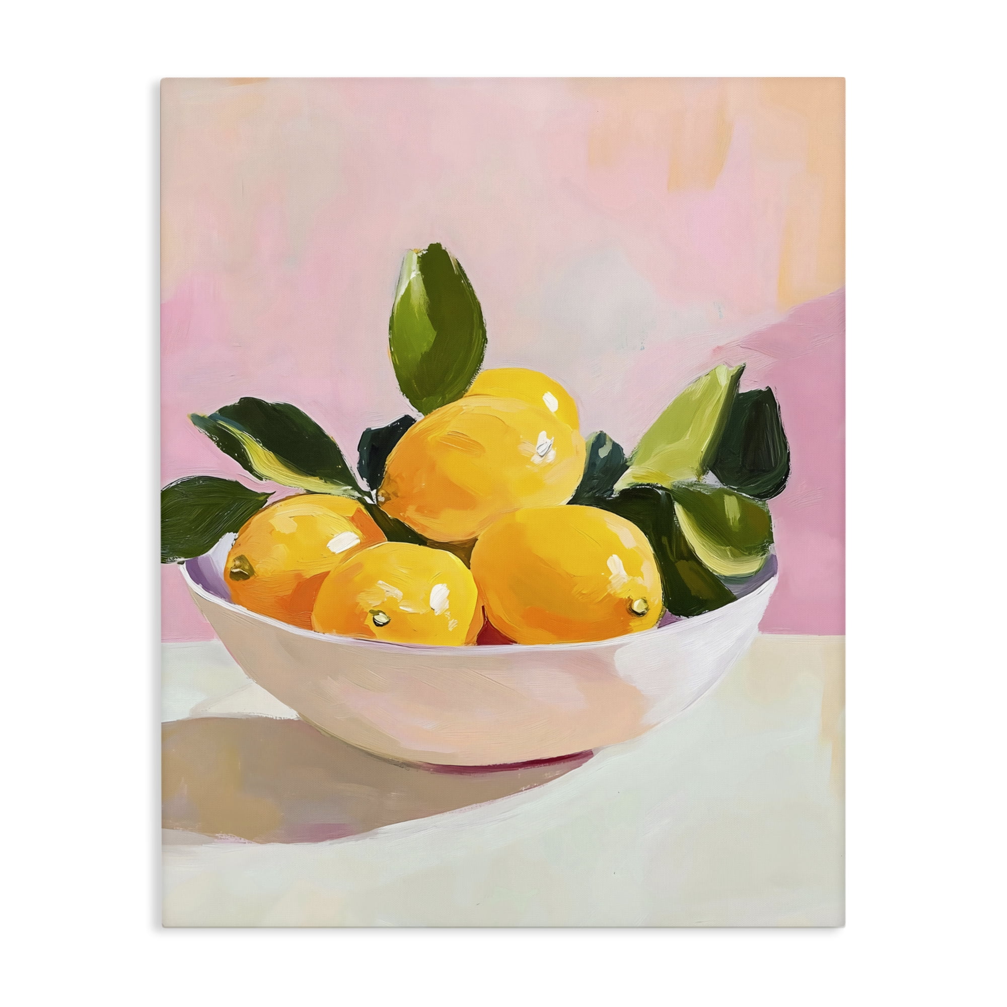 Stupell Industries Bowl of Lemons in Sunlight Canvas Wall Art, design by The Prints Vibe
