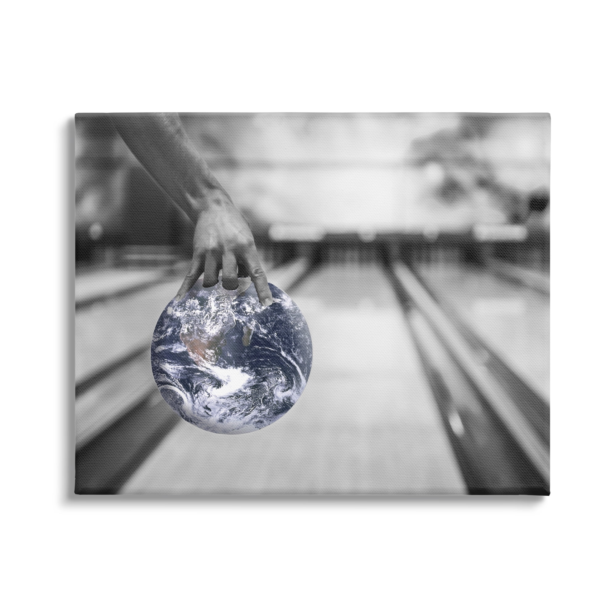 Stupell Industries Bowling With Earth Meaningful Sports Planet Design Graphic Art Gallery Wrapped Canvas Print Wall Art, Design by Mindy Sommers