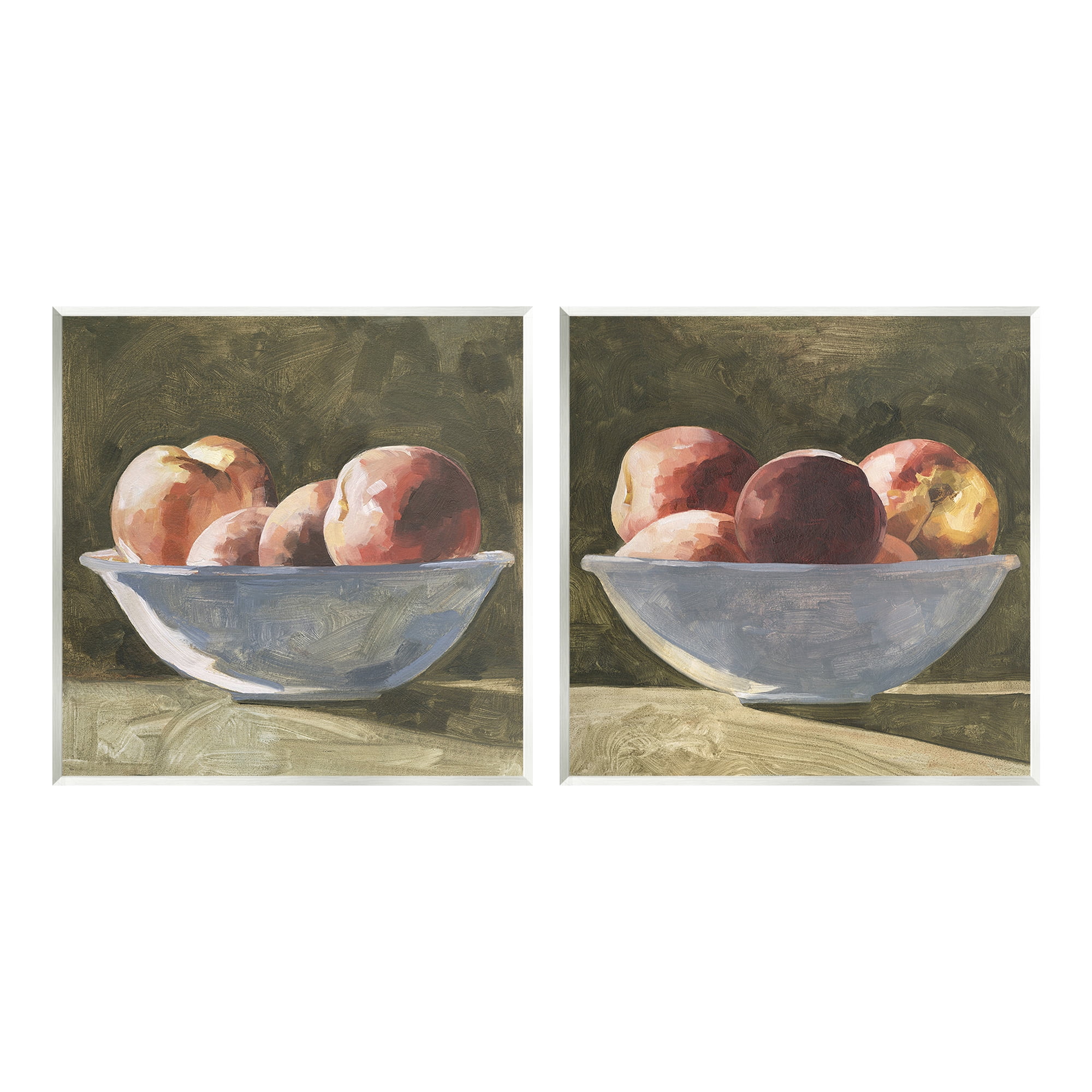 Stupell Industries Bowls of Apples Food & Beverage Painting Unframed Art Print Wall Art, 12 x 12, Set of 2