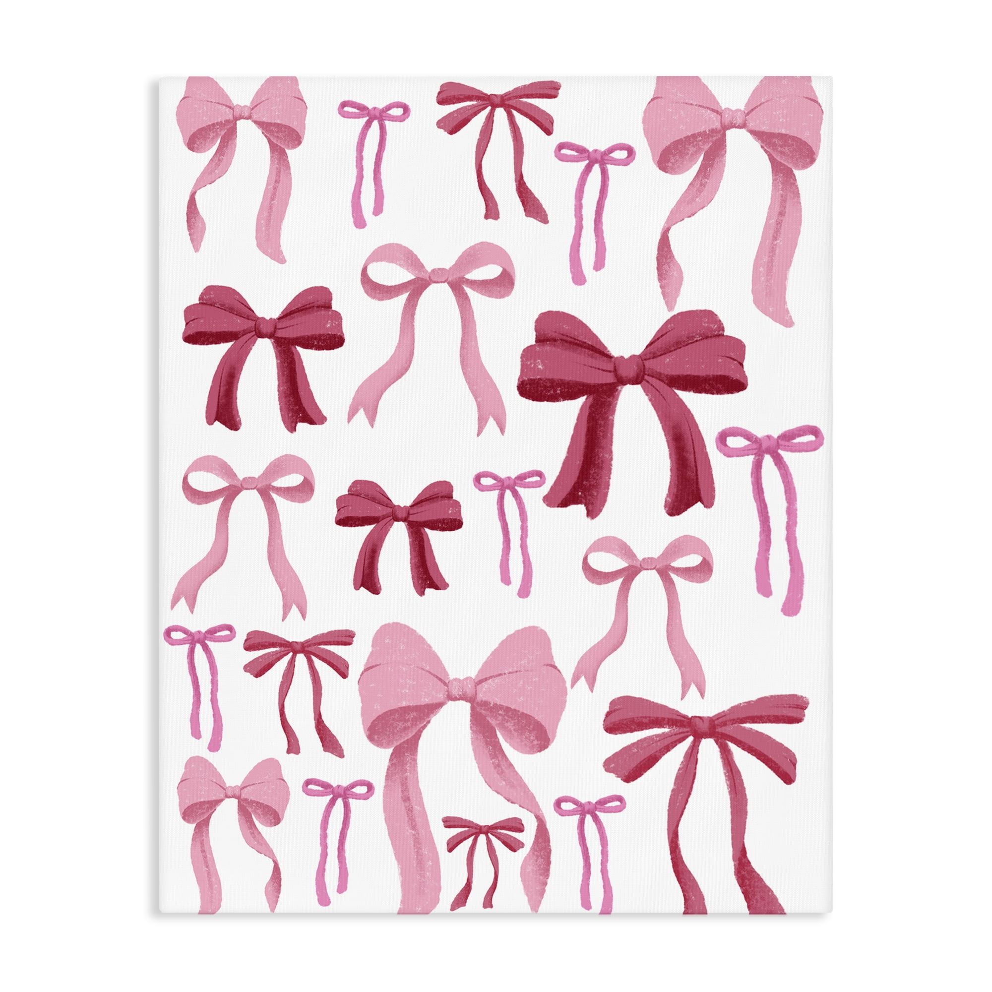 Stupell Industries Bows All Over Pink & Red Canvas Wall Art, design by Marcus Prime