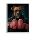 thumbnail image 1 of Stupell Industries Boxing Boxer Dog Animals & Insects Painting Gray Framed Art Print Wall Art, 11 x 14, 1 of 9