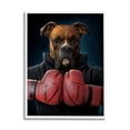 thumbnail image 1 of Stupell Industries Boxing Boxer Dog Animals & Insects Painting White Framed Art Print Wall Art, 24 x 30, 1 of 9