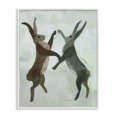 thumbnail image 1 of Stupell Industries Boxing Hares in Neutral Tones Animals Painting White Framed Art Print Wall Art, 24 x 30, 1 of 8