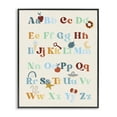 Stupell Industries Boy's Alphabet Chart Novelty Painting Black Framed
