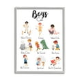 thumbnail image 1 of Stupell Industries Boys Can Phrase Inclusive Chart of Fun Activities Typography Painting Gray Framed Art Print Wall Art, 16 x 20, 1 of 7