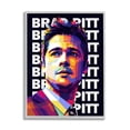Stupell Industries Brad Pitt Modern Portrait Abstract Geometric Pattern ...