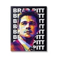 thumbnail image 1 of Stupell Industries Brad Pitt Modern Portrait Abstract Geometric Pattern, 24 x 30, Design by Birch&Ink, 1 of 1