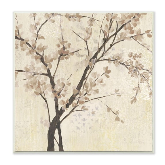 Stupell Industries Branches And Leaves Sepia Patterned Design Wall Plaque by Jennifer Goldberger