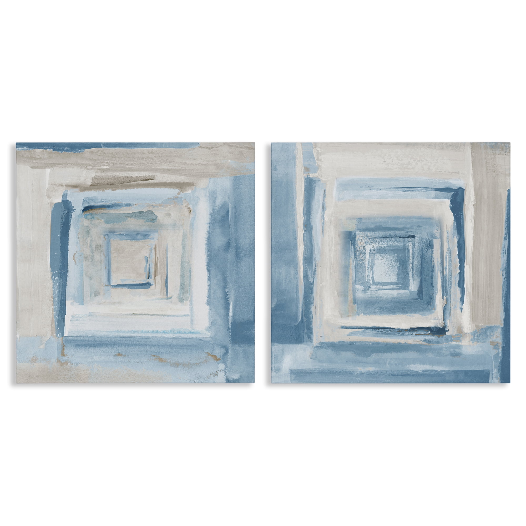 Stupell Industries Brand New Day Abstractions Abstract Painting Wrapped Canvas Art Print Wall Art, 24 x 24, Set of 2