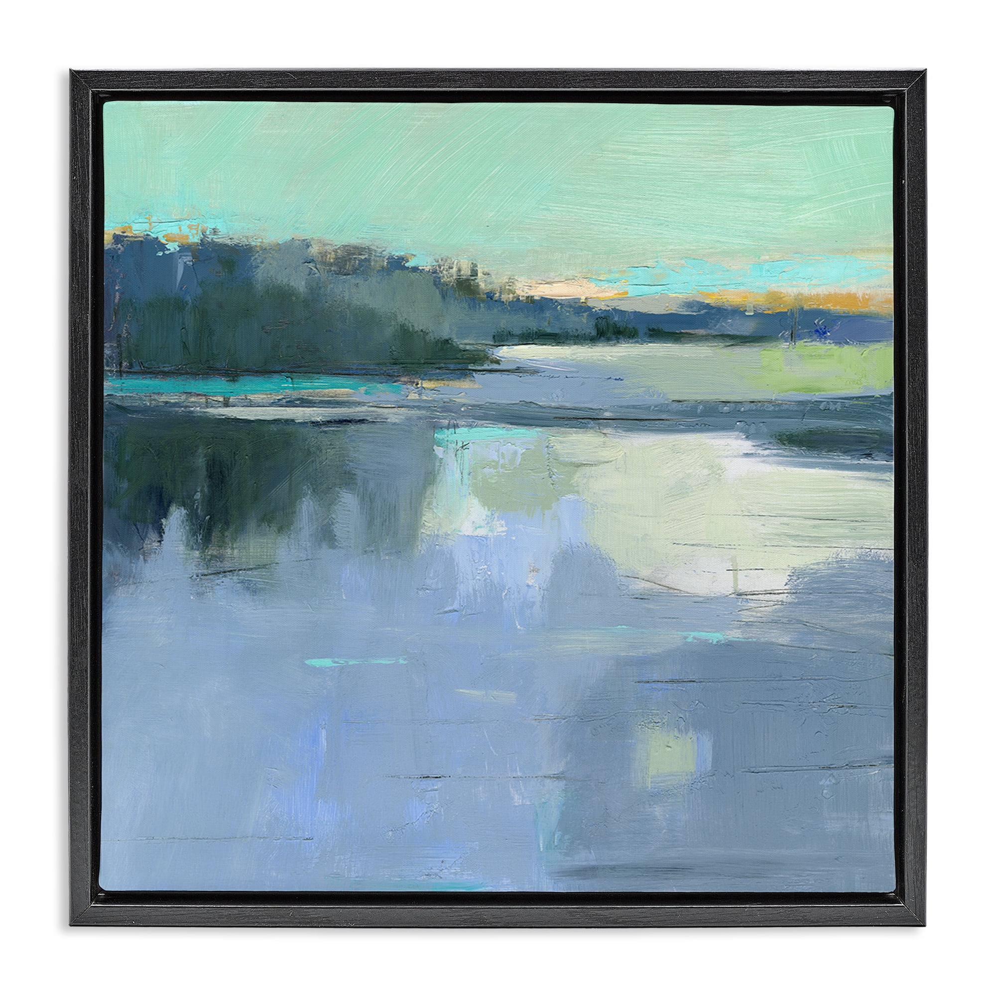 Stupell Industries Brave Boat Harbor Black Framed Floater Canvas Wall Art, design by Kathleen Robbins