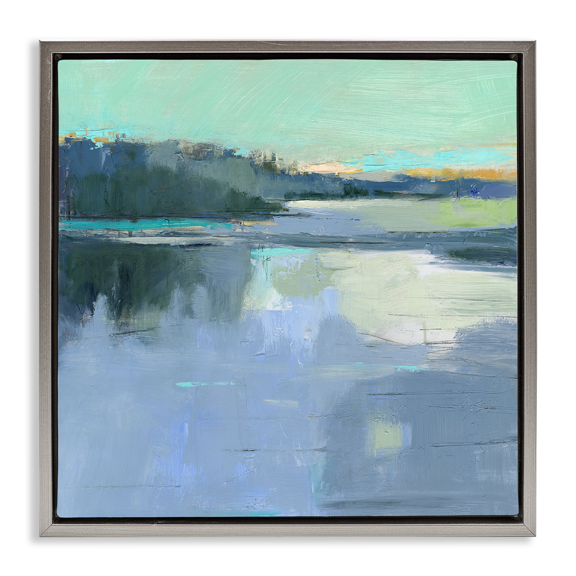 Stupell Industries Brave Boat Harbor Gray Framed Floater Canvas Wall Art, design by Kathleen Robbins