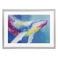 thumbnail image 1 of Stupell Industries Contemporary Breaching Humpback Whale Gray Framed Print Under Glass, 23 x 17, by Chromatic Storm Studio, 1 of 8