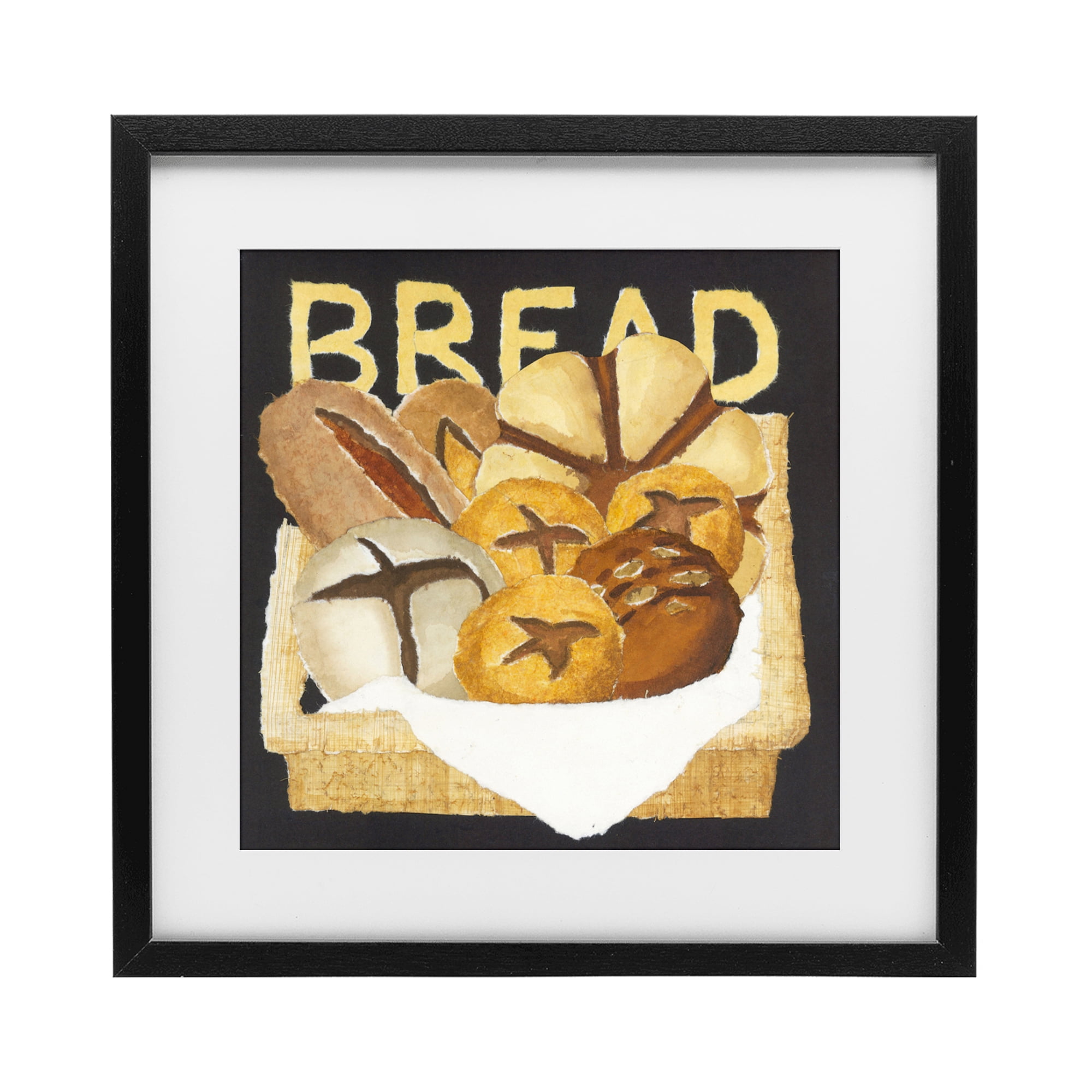 Stupell Industries Bread Assorted Box Black Framed Print Under Glass, design by Nancy Overton