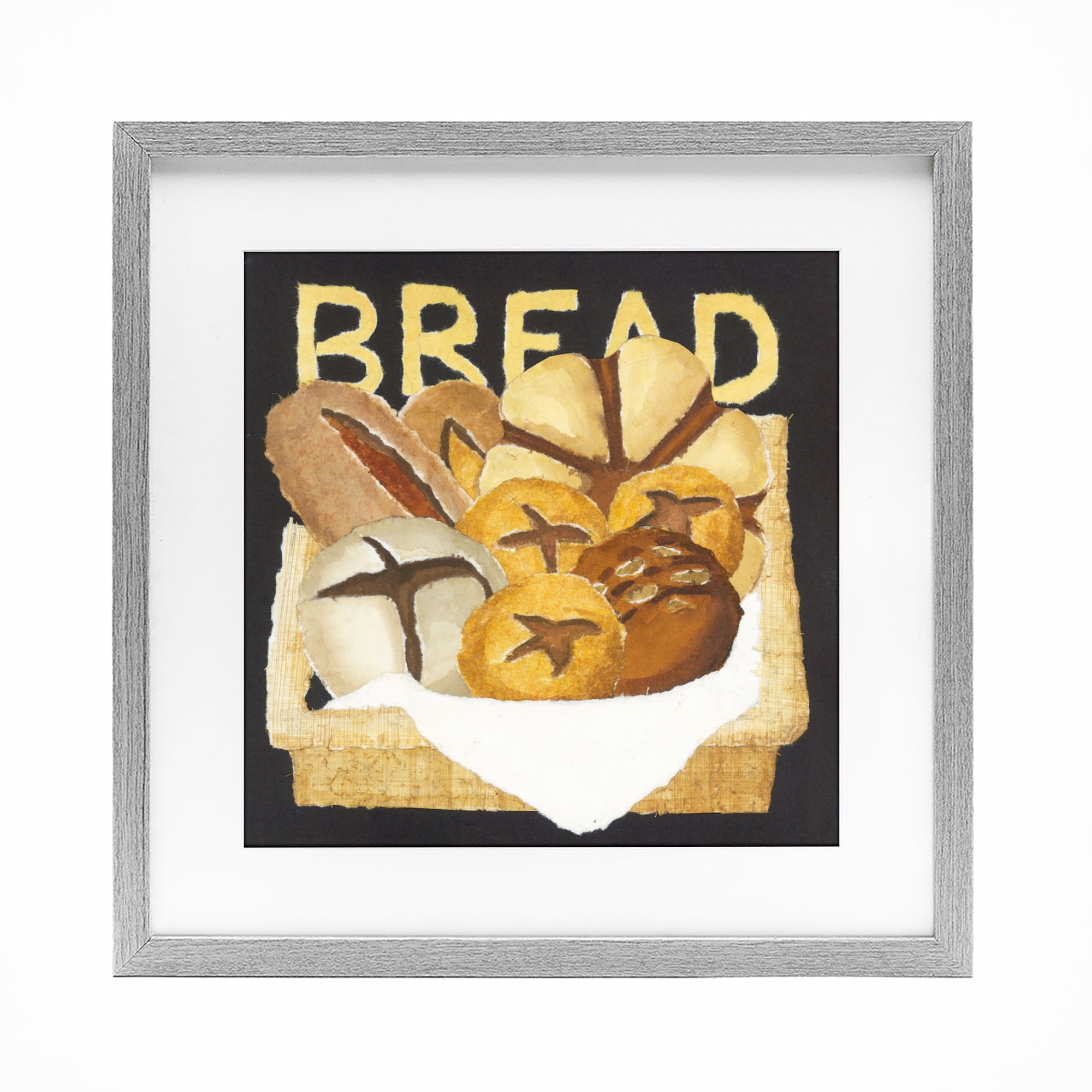 Stupell Industries Bread Assorted Box Gray Framed Print Under Glass, design by Nancy Overton